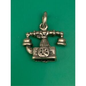 Phone French Style Sterling Silver Jewelry Charm #communicate